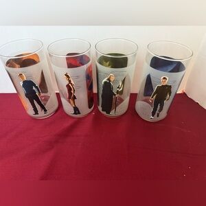 Complete Set of 4 Star Trek Collectible Glasses from the 2008 Movie